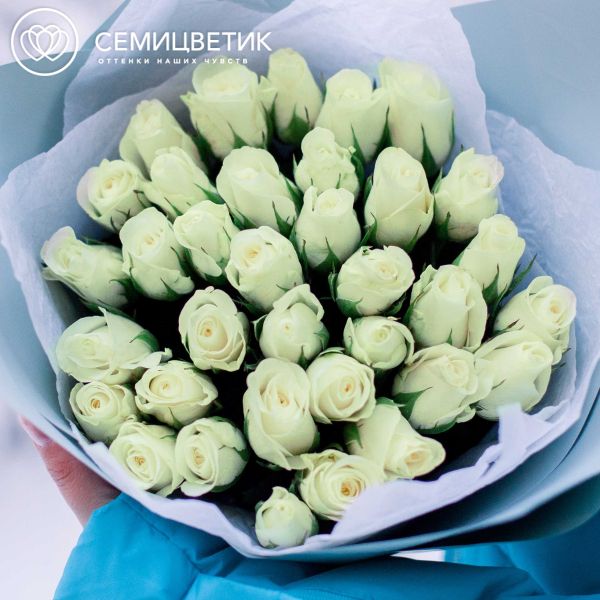 Букет из 35 белых роз (Кения) 40 см Standart