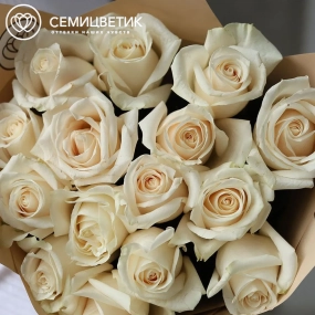 Букет из 15 белых роз Vendela 70 см (Эквадор)