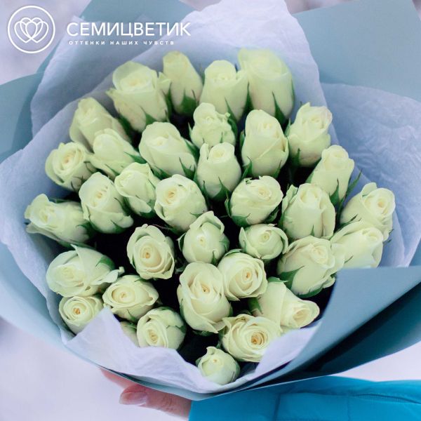 Букет из 35 белых роз (Кения) 40 см Standart